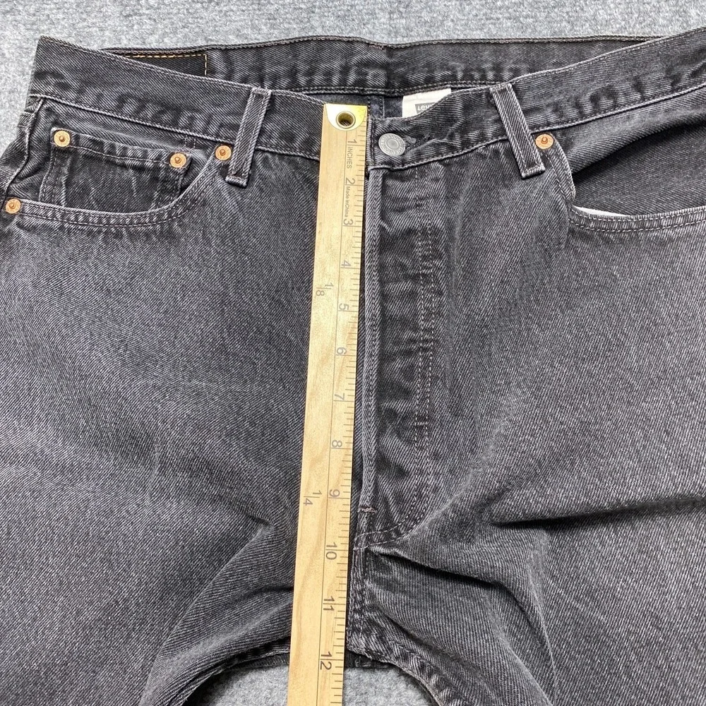 Vintage Levis Jeans Men‎ 34x34 Black 501 Button Classic Straight Y2K Tag 36x34